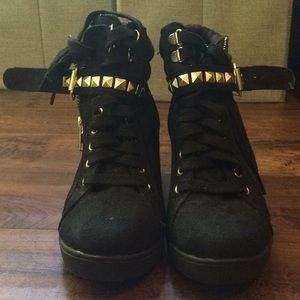 High top sneaker heels